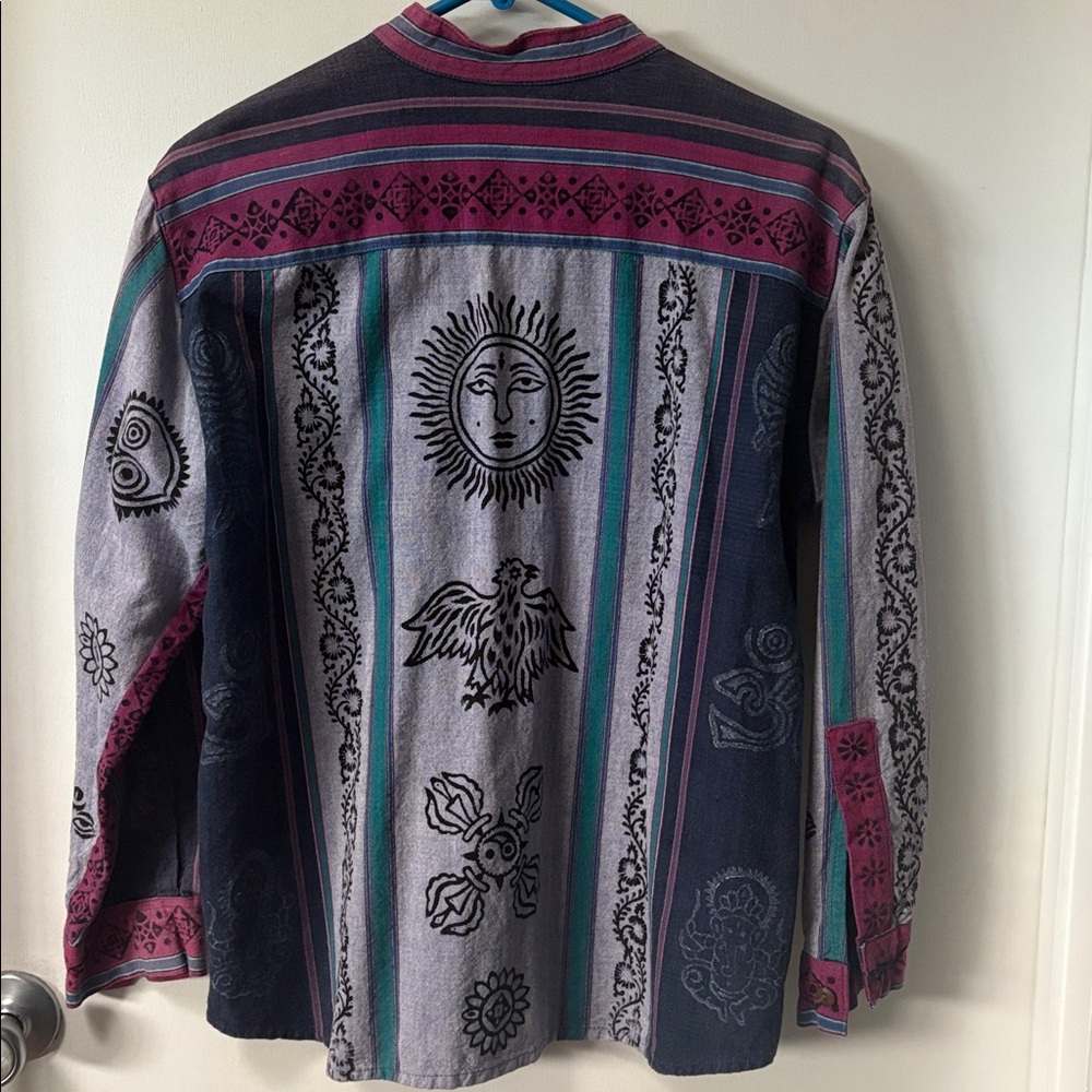 100% Cotton Multicolor Patterned Jacket - image 4